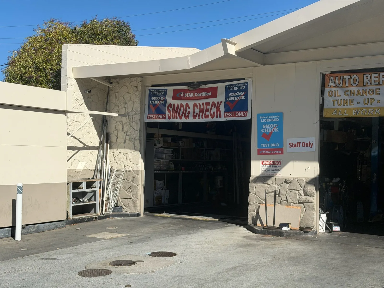 STAR Certified smog check bay at Star Smog San Mateo